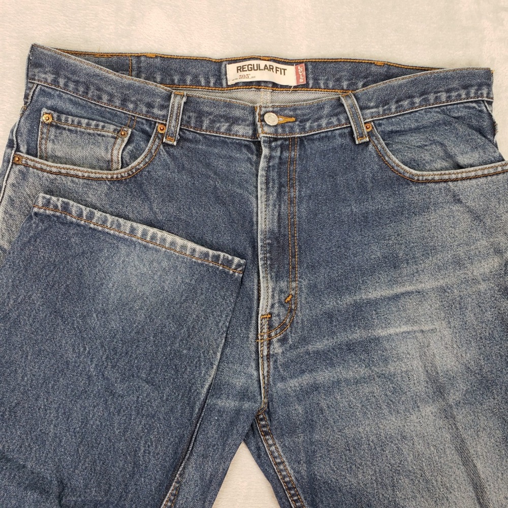 Levi's 40x30 505‎ Mens Jeans Regular Fit Blue Denim Casual Workwear Straight Leg